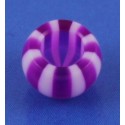 Faux Piercing Langue Rayure Violet Bioflex