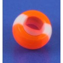 Faux Piercing Langue Orange et Blanc Bioflex