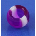 Faux Piercing Langue Violet et Blanc Bioflex