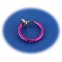 Faux Piercing Labret Anneau Rose Anodisé