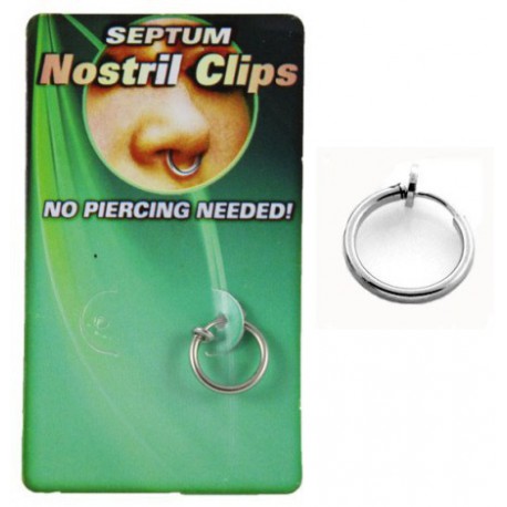 Faux Piercing Nez Anneau Septum Acier