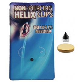 Faux Piercing Helix Petit Pic Noir Anodisé