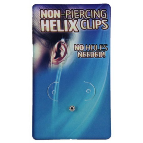 Faux Piercing Helix Cristal Acier