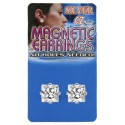 Fausse boucle d'oreille gros cristal carré 8mm