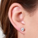 Piercing Fausse Boucle d'oreille Piercing Gros Cristal Rond 8mm