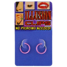 Piercing Fausse Boucle d'oreille Piercing Anneau Rose Anodisé 