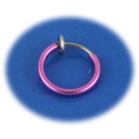 Piercing Fausse Boucle d'oreille Piercing Anneau Rose Anodisé 