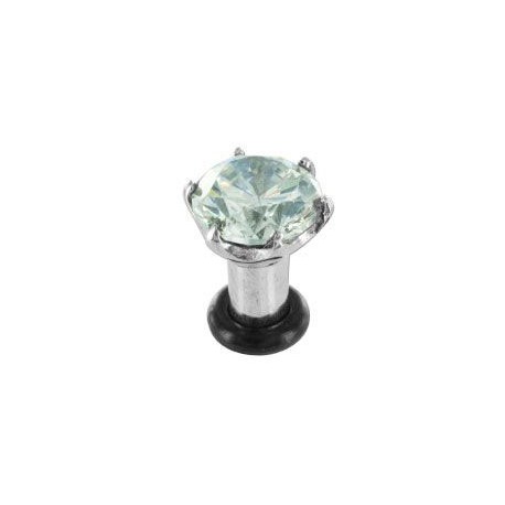 Piercing Plug Acier Cristal