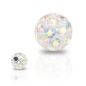 Boule Piercing Cristal Recouverte de Résine Taille 1,2mm