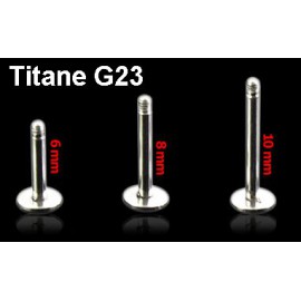 Tige labret titane G23