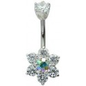 Accessoire Piercing Cristal Serti en Argent 925