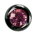 Boule Piercing Noire Anodisé Cristal