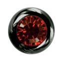 Boule Piercing Noire Anodisé Cristal