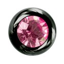 Boule Piercing Noire Anodisé Cristal