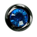 Boule Piercing Noire Anodisé Cristal