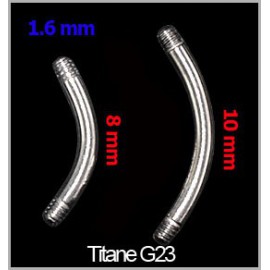 Tige nombril titane G23