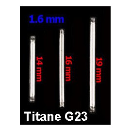 Tige Piercing Langue Titane G23