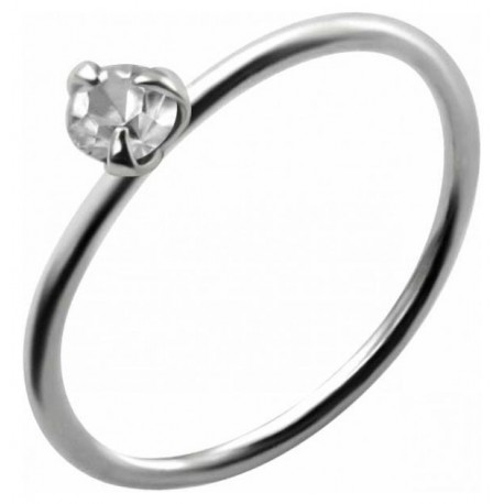 Piercing Nez Anneau Cristal Argent 925