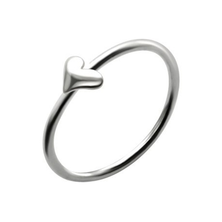 Piercing Nez Anneau Coeur Argent 925