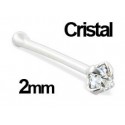 Piercing Nez Argent 925 Cristal Serti