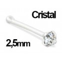 Piercing Nez Argent 925 Cristal Serti