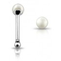 Piercing Nez Fausse Boule Perle Argent 925