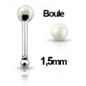 Piercing Nez Fausse Boule Perle Argent 925