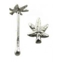 Nez argent 925 feuille