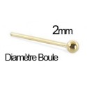 Piercing Nez Boule Plaqué Or 750/000