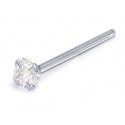 Nez cristal serti argent 925