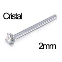 Piercing Nez Cristal Serti Argent 925