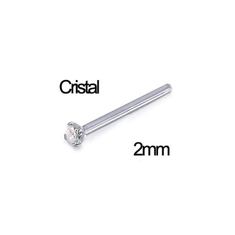 Piercing Nez Cristal Serti Argent 925