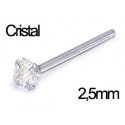 Piercing Nez Cristal Serti Argent 925