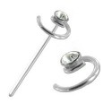 Piercing Nez Cristal Spiral Argent 925