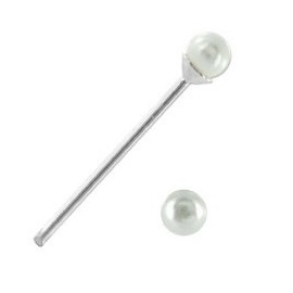 Nez fausse boule fausse perle argent 925