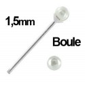 Piercing Nez Fausse Boule Perle Argent 925