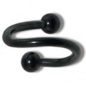 Piercing Spiral Boule Ligne Noire