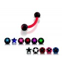 Piercing Arcade Boule Etoilé Bioflex