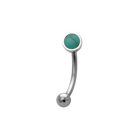 Piercing Arcade Acier Pierre Turquoise