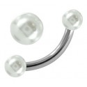 Piercing Arcade Acier Fausse Boule Perle