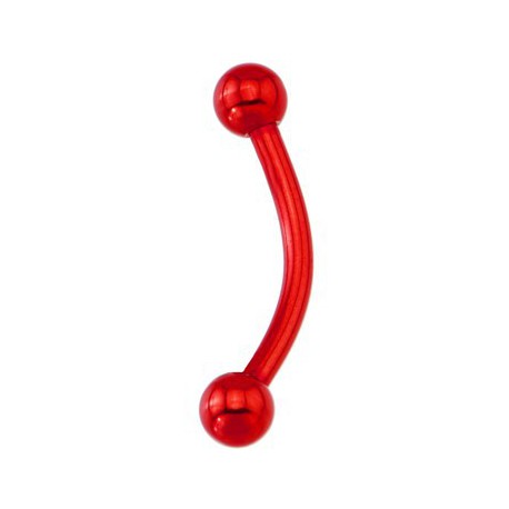 Piercing Arcade Acier Boule Rouge