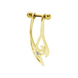 Piercing Helix Cristal Doré Anodisé