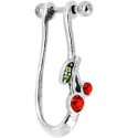 Piercing Helix Acier Cerise