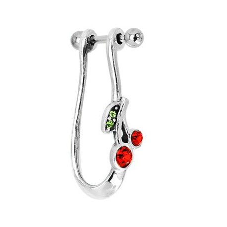 Piercing Helix Acier Cerise