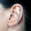 Piercing Helix Chaine Pendante Cristal Argent 925