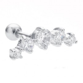 Piercing Helix Motif Cristal Argent 925