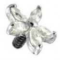 Piercing Helix Acier Fleur Cristal