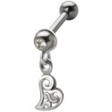 Piercing Helix Pendant Coeur Argent 925