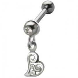 Helix pendant coeur argent 925