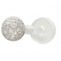 Piercing Tragus Boule Strass Argent 925 Tige Bioflex